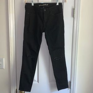 Mid Rise Universal Thread Black Distressed Skinny Jeans
